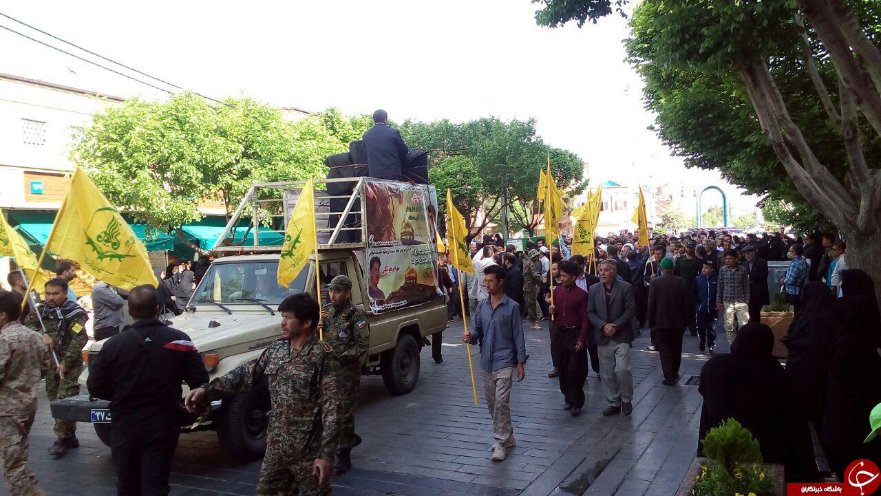 تصاویری از مراسم باشکوه تشییع پیکر شهید شهرام هوتکی