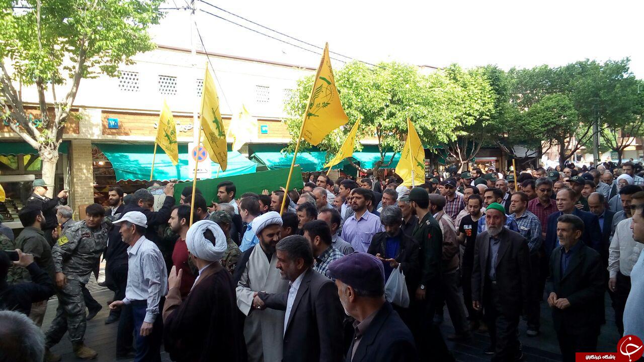 تصاویری از مراسم باشکوه تشییع پیکر شهید شهرام هوتکی