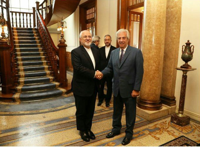 دیدار محمدجواد ظریف با رئیس جمهور اروگوئه