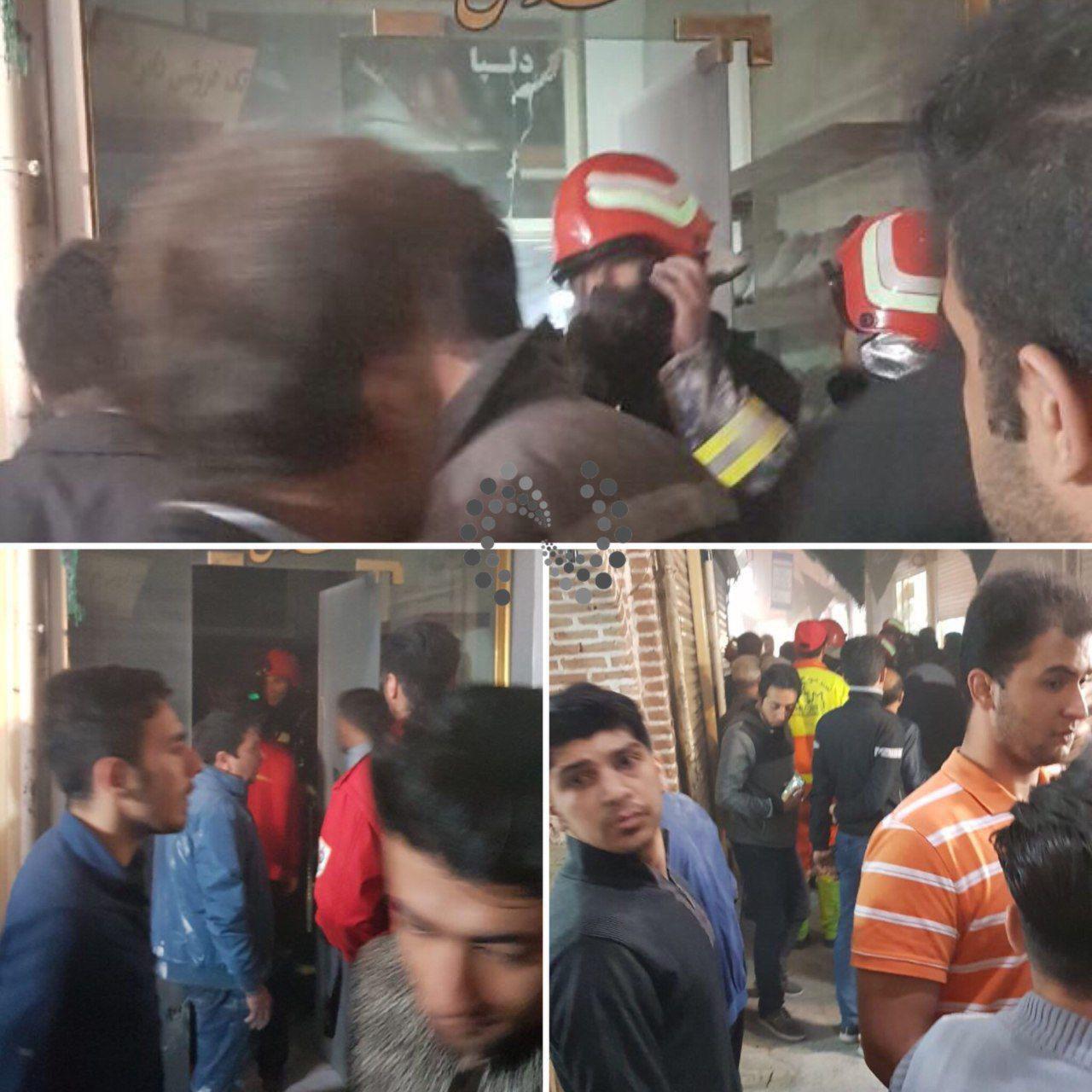 آتش سوزی در بازار کفاشان تبریز