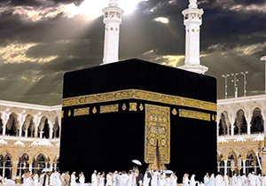 بارش شدید باران در جوار خانه خدا + فیلم