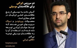 معرفی کالای ایرانی برای علاقمندان به موسیقی توسط آذری جهرمی