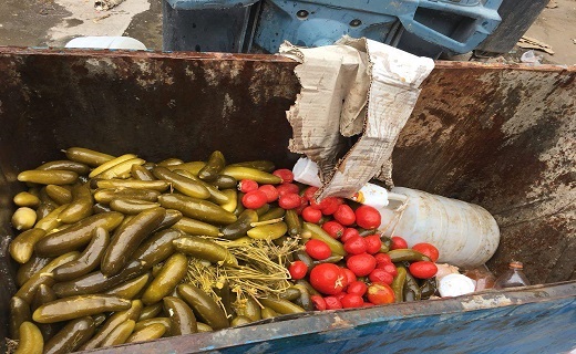 معدوم سازی ۲۰۰ کیلوگرم مواد غذایی در یک انبار