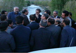 سرکشی استاندار و مسئولان از منابع آب چهارمحال و بختیاری