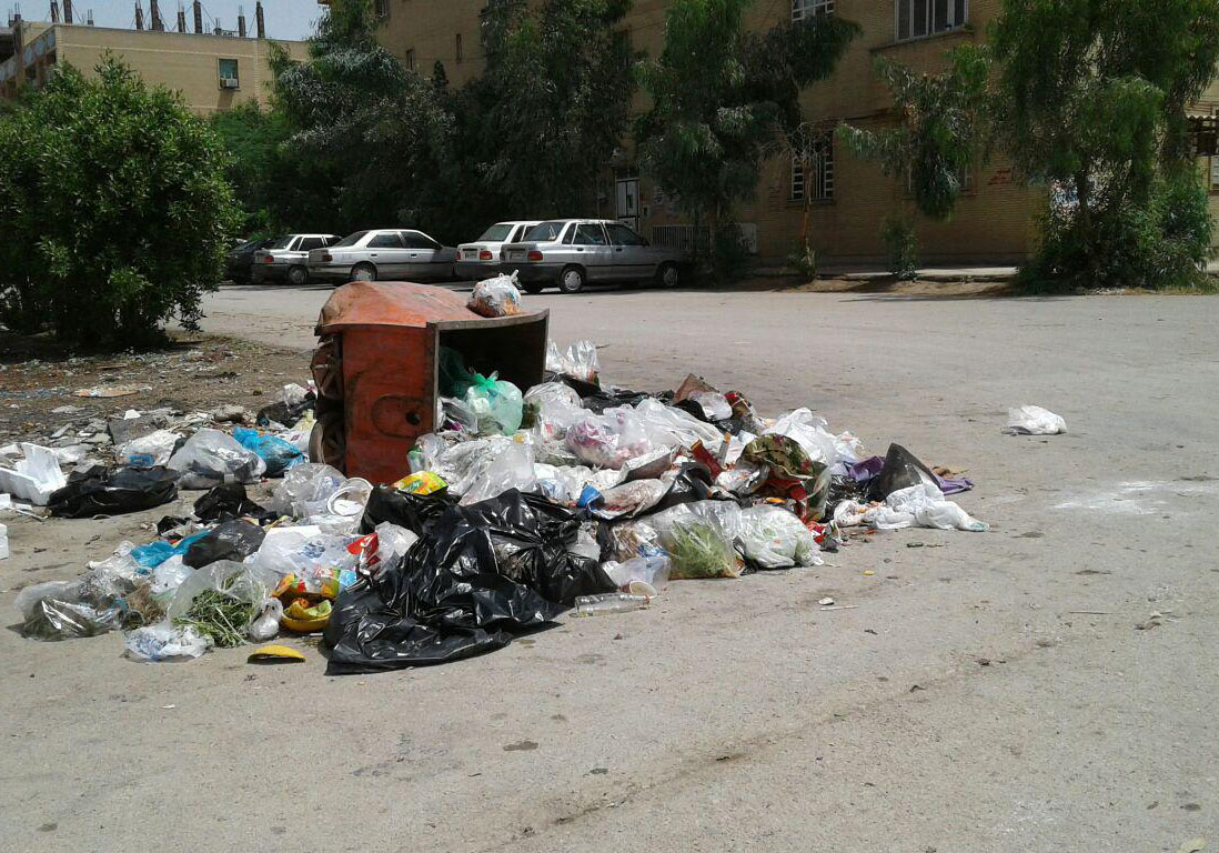 وضعیت اسفناک بهداشت خیابان‌ها در اهواز + تصاویر