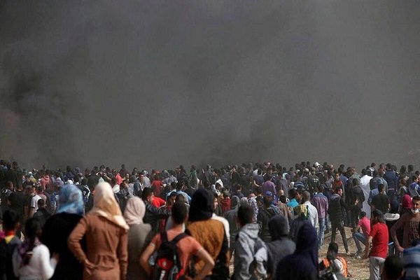 تظاهرات فلسطینیان در روز انتقال سفارت آمریکا از تل&zwnj;آویو به قدس