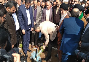 کلنگ زنی ساخت بیمارستان در مهرگان