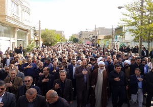 تشییع پیکر امام جمعه فقید شهر آبیک