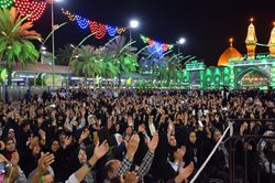 باشگاه خبرنگاران -تصاویر جشن ولادت امام حسین (ع)در بین الحرمین
