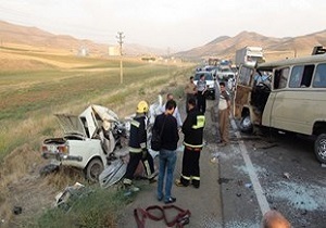 وقوع 103 تصادف در جاده‌های کردستان