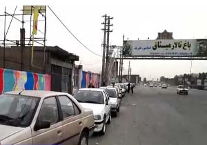 صف طولانی خودروها در مرکز معاینه فنی کمالشهر + فیلم