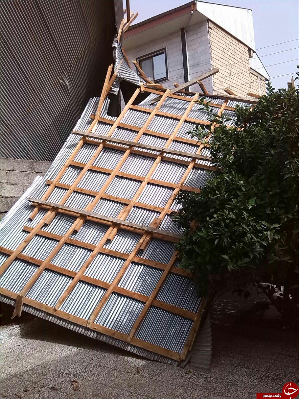 خسارت&zwnj;های ناشی از طوفان در املش + تصاویر