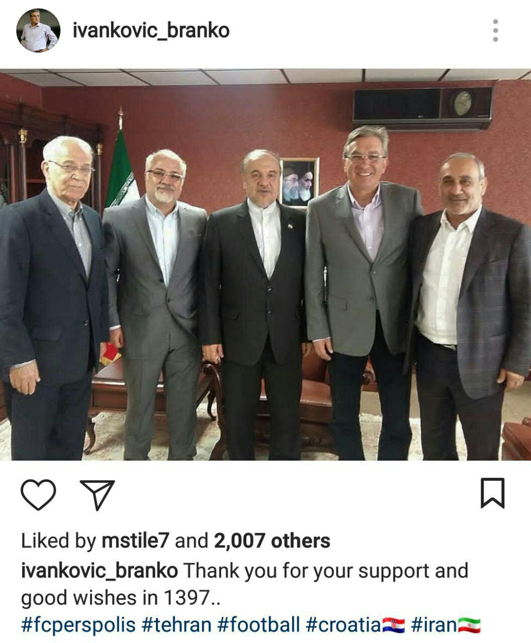 تشکر برانکو از وزیر ورزش و اعضای هیئت مدیره پرسپولیس