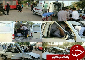برخورد پراید با بلوار حادثه ساز شد