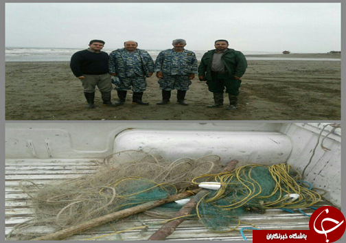 کشف و ضبط ۱۴ رشته تور ماهیگیری غیرمجاز در مازندران