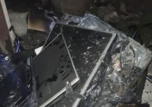 آتش گرفتن مغازه  لوازم خانگی در خرم آباد