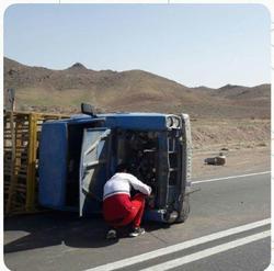 واژگونی خودرو حامل گاز مایع در محور رشتخوار- تربت حیدریه واژگونی خودرو حامل گاز مایع در محور رشتخوار- تربت حیدریه