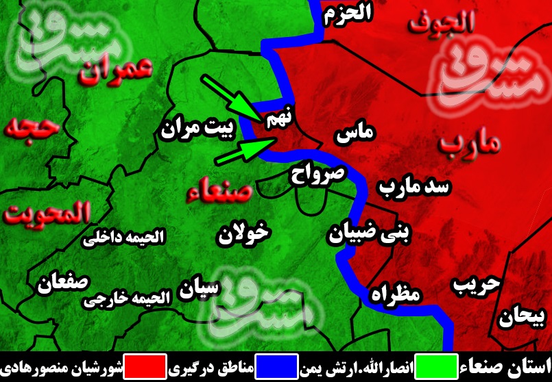عملیات ائتلاف سعودی برای نفوذ به پایتخت یمن ناکام ماند/ هلاکت ۱۴۳ نظامی سعودی در شمال شرق صنعاء + تصاویر و نقشه میدانی