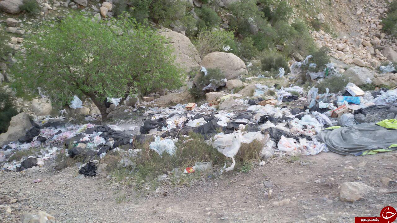 دپوی زباله در طبیعت زیبای دره بوان + تصاویر