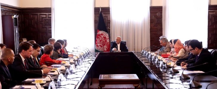 دیدار هیات کنگره آمریکا با رهبران دولت وحدت ملی افغانستان