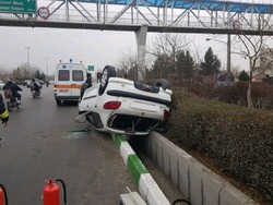واژگونی خودرو در مشهد
