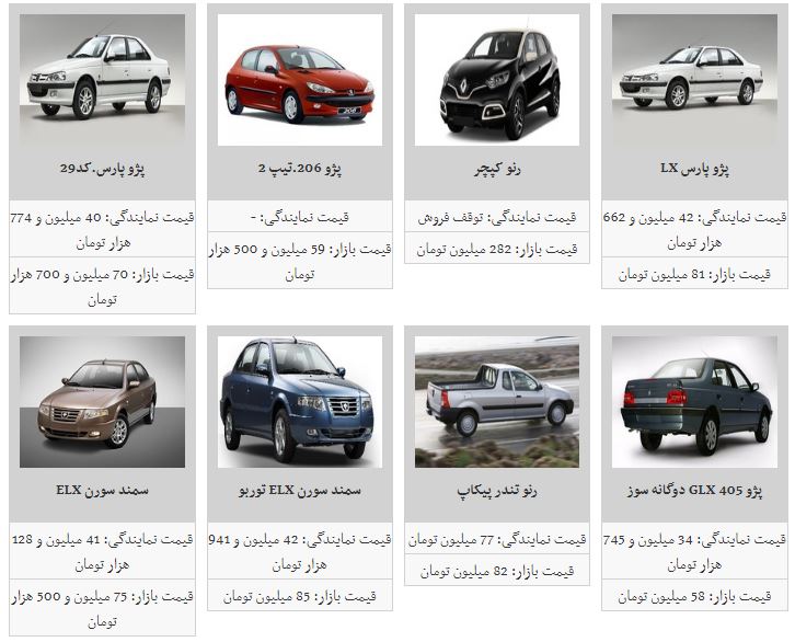 قیمت خودرو کاهش یافت+جدول