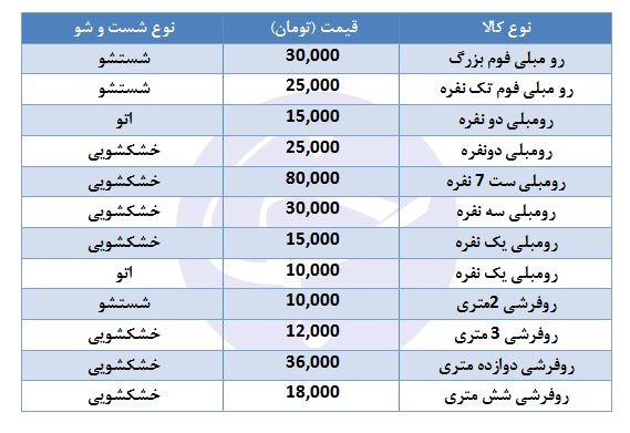 شست و شوی رومبلی چقدر هزینه دارد؟