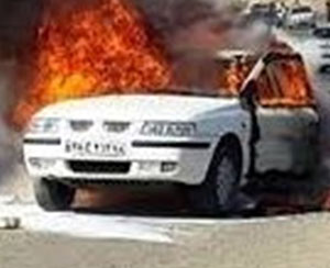 آتش سوزی یک دستگاه خودرو در مغازه مکانیکی در گرگان