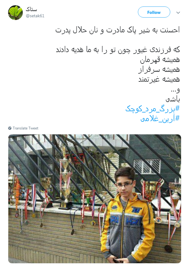 #آرین_غلامی| قهرمانی شطرنج باز ۱۷ ساله