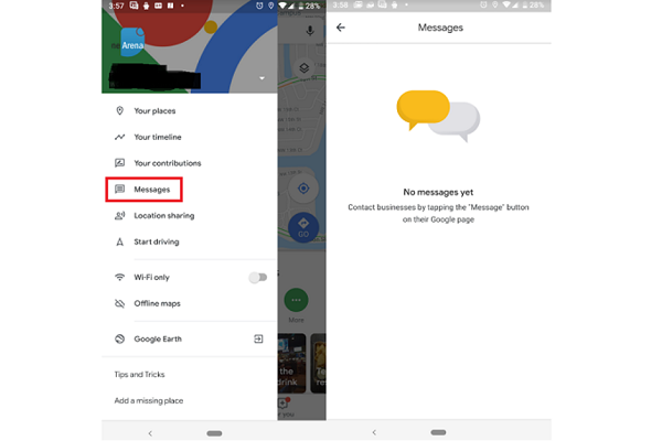ویژگی Messages گوگل مپ را به یک پیام&zwnj;رسان تبدیل می&zwnj;کند +تصویر
