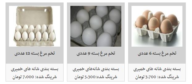 قیمت تخم مرغ در میادین میوه و تره بار