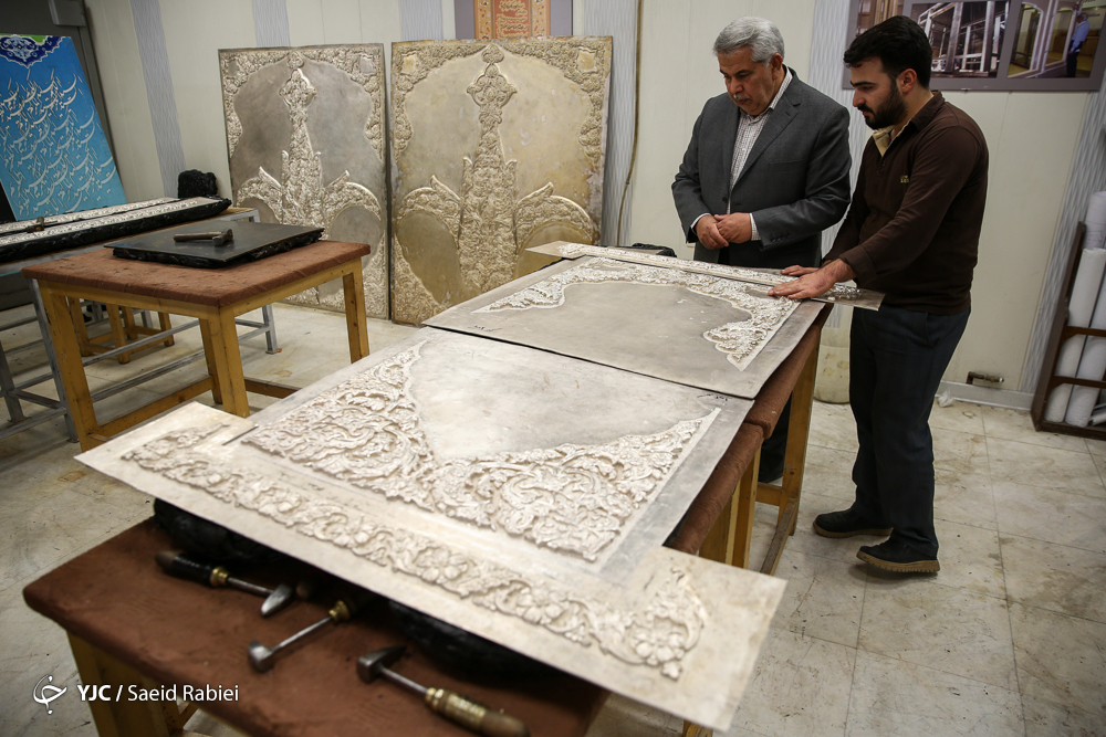 گزارشی از روند ساخت ضریح حرم عبدالعظیم حسنی(ع)/ ۶۰ درصد از ساخت ضریح حضرت عبدالعظیم (ع) به اتمام رسید