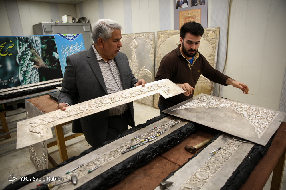گزارشی از روند ساخت ضریح حرم عبدالعظیم حسنی(ع)/ ۶۰ درصد از ساخت ضریح حضرت عبدالعظیم (ع) به اتمام رسید