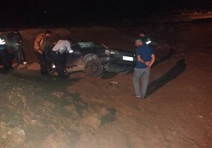 واژگونی یک دستگاه خودرو پژو در خرمشهر