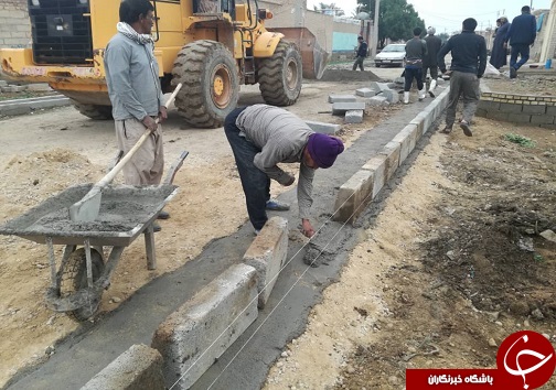 ادامه عملیات بهسازی معابر کوی مالکیه علیا در سوسنگرد