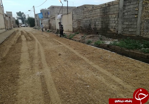 ادامه عملیات بهسازی معابر کوی مالکیه علیا در سوسنگرد
