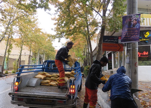 استقرار مخلوط نمک و ماسه در نقاطی از شهر ایلام