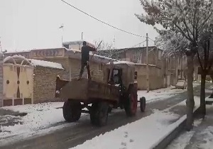 بارش برف هم‌اکنون در شهرستان چادگان + فیلم