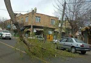 خسارت تند باد شدید در مشگین شهر