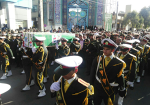 تشییع پیکر پاک و مطهر مامور پلیس راهور زاهدان