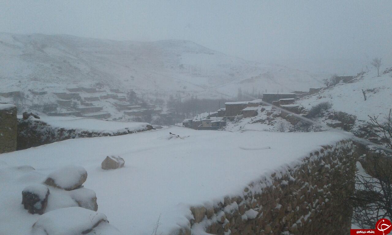برف، روستای کلاته سهراب را سفیدپوش کرد
