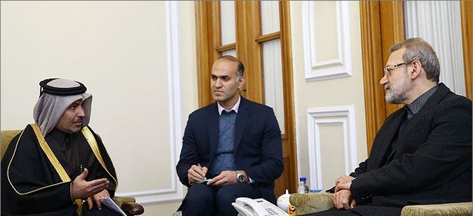 رئیس مجلس قطر برای حضور لاریجانی در اجلاس بین المجالس جهانی دعوت کرد