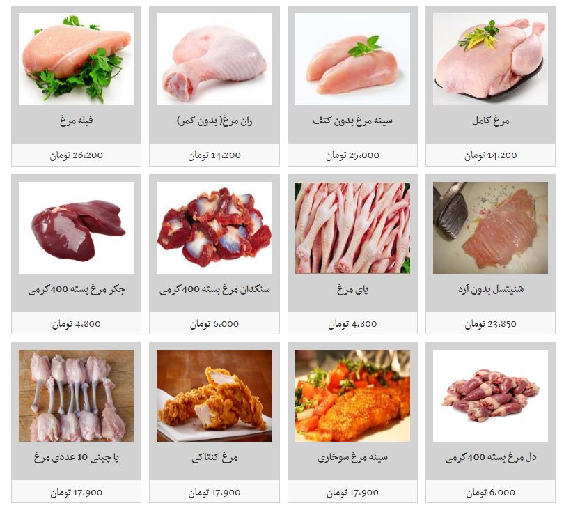 مخلوط بال و بازو کبابی ساده در غرفه تره بار چند؟