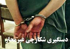دستگیری متخلف شکار/کشف یک قبضه اسلحه سوزنی در فیروزآباد