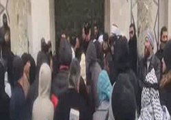 فیلمی جانسوز از وداع مادر فلسطینی با پسر شهیدش
