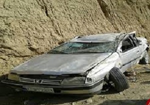 مصدومیت ۵ نفر براثر واژگونی خودرو در آزاد راه خرم آباد اندیمشک