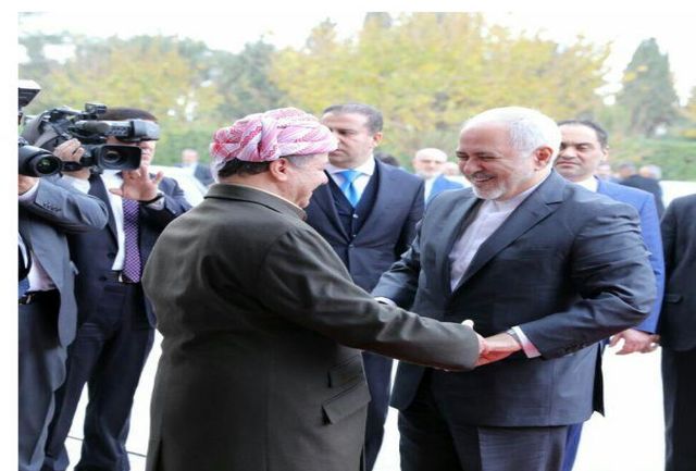 ظریف با &laquo;مسعود بارزانی&raquo; دیدار و گفت&zwnj;وگو کرد