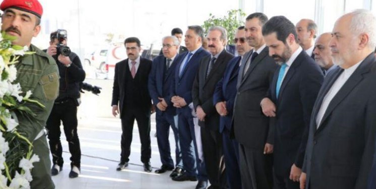 ظریف بر سر مزار رئیس جمهور فقید عراق