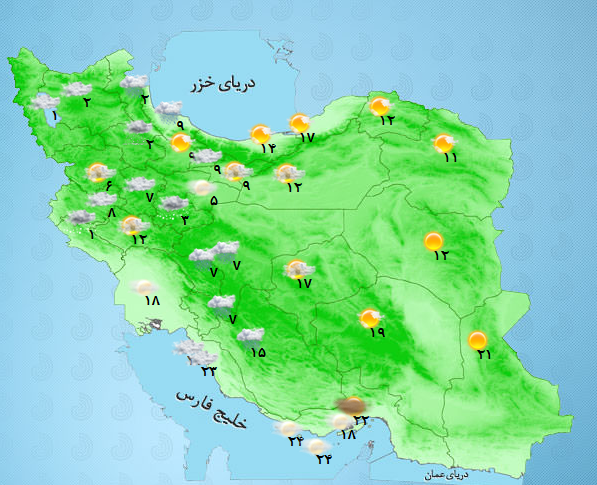 برف و باران کل کشور را در بر می گیرد