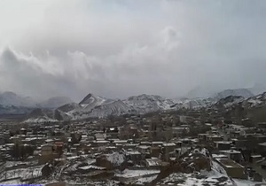 کلاته رودبار، از برف سفیدپوش شد + فیلم